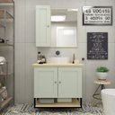 Ver imagem 1 de Gabinete para Banheiro 2 Portas 1 Prateleira 80cm Nordic 