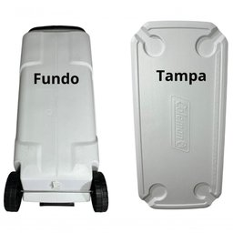 Caixa Cooler Termico Marine Branca 100qt 94l com Rodas Coleman - 2 Caixa Cooler Termico Marine Branca 100qt 94l com Rodas Coleman - 2