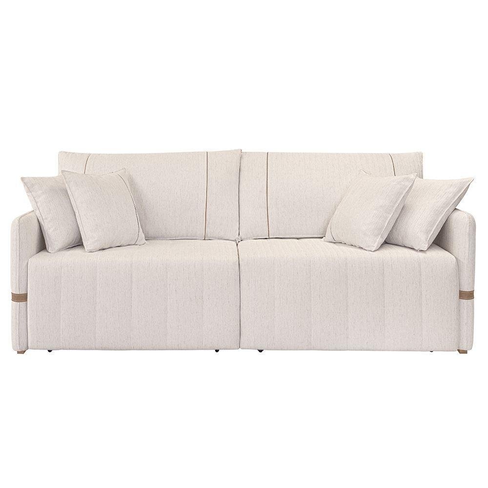 Sofá Cama Retrátil 220cm Essence D05 Linho Cru-camel - Mpozenato - 6