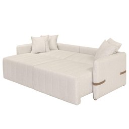 Sofá Cama Retrátil 220cm Essence D05 Linho Cru-camel - Mpozenato - 2