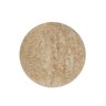 Tapete Redondo Bege Felpudo Leve Antiderrapante Closet 120cm - 1