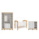 Ver imagem 4 de Quarto de Bebê Completo Berço 3 em 1, Guarda-Roupa e Cômoda MDF Nina Espresso Móveis Branco/Amêndoa