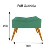 Puff Decorativo Gabriela Azul Tiffany Pés Palito para Quarto - 4