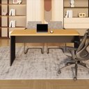 Ver imagem 7 de Mesa Escrivaninha 1,60 m X 0,60 m Pés Painel 100% MDF F5 Office Cor:Freijó com Preto