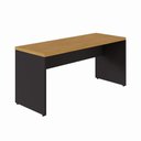 Ver imagem 6 de Mesa Escrivaninha 1,60 m X 0,60 m Pés Painel 100% MDF F5 Office Cor:Freijó com Preto