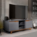 Ver imagem 2 de Rack Bancada Flow Cinza – EJ Móveis