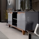 Ver imagem 3 de Rack Bancada Flow Cinza – EJ Móveis