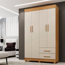 Ver imagem 2 de Guarda Roupa New Copacabana 4 Portas 2 Gavetas 5 Prateleiras - Benetil