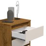 Mesa de Cabeceira 3 Gavetas com Pés Palito Retro Wood:off/freijó - 2