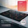 Cooktop de Indução Hq 5 Bocas Painel Touch Free Zone Preto 9000w Hq-ide9005fz 220v - 5