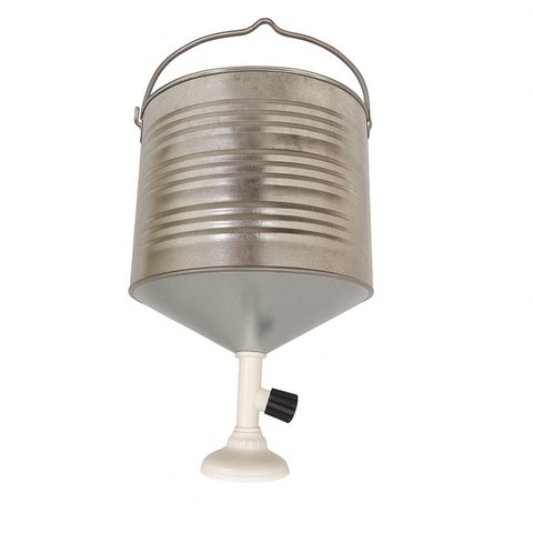 Chuveiro Balde 12 Litros Galvanizado com Ducha Regulável - Uso Externo e Camping Sf59