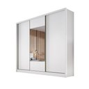 Ver imagem 1 de Guarda Roupa Casal Arezzo 3 Portas 4 Gavetas com Espelho Novo Horizonte Neve