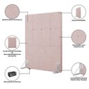 Ver imagem 5 de Cabeceira Solteiro 90cm Boucle Estofada Design Moderno para Quarto Linea