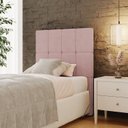 Ver imagem 3 de Cabeceira Solteiro 90cm Boucle Estofada Design Moderno para Quarto Linea