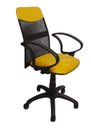 Ver imagem 2 de Cadeira Diretor Tela Giratória com Faixa - Mecanismo Relax - Braço Fixo Corano Amarelo