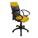 Ver imagem 2 de Cadeira Diretor Tela Giratória com Faixa - Mecanismo Relax - Braço Fixo Corano Amarelo
