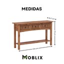Ver imagem 4 de Aparador 3 Gavetas Madeira Maciça Carvalho