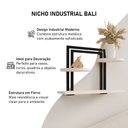 Ver imagem 4 de Nicho Industrial Bali para Decoração e Organização de Ambientes Modernos - Ferro Preto Tampo Branco