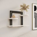 Ver imagem 3 de Nicho Industrial Bali para Decoração e Organização de Ambientes Modernos - Ferro Preto Tampo Branco