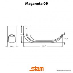 Fechadura Stam 803/09 Roseta Redonda Externa - Inox - 4