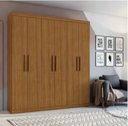 Ver imagem 1 de Guarda-Roupa casal 6 portas Jazz- Lopas - AMENDOA CLEAN