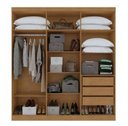 Ver imagem 3 de Guarda-Roupa casal 6 portas Jazz- Lopas - AMENDOA CLEAN