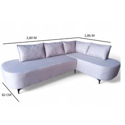 Sofá Evoque Slim Linho M01 Offwhite/marroquim - 4