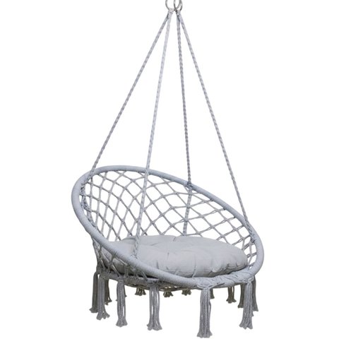 Rede Cadeira Balanço Suspenso Algodao Teto Confortavel Relaxante Varanda Quintal Jardim Terraço Saca