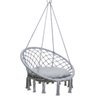 Rede Cadeira Balanço Suspenso Algodao Teto Confortavel Relaxante Varanda Quintal Jardim Terraço Saca - 1