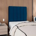 Ver imagem 2 de Cabeceira Solteiro 100 Cm com Frame Carla Suede Azul Marinho Artte