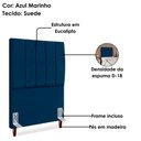 Ver imagem 4 de Cabeceira Solteiro 100 Cm com Frame Carla Suede Azul Marinho Artte