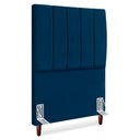 Ver imagem 1 de Cabeceira Solteiro 100 Cm com Frame Carla Suede Azul Marinho Artte