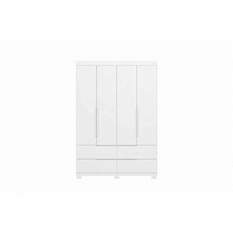 Guarda Roupa Doble 4 Portas e 4 Gavetas - Branco - Albatroz