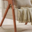 Ver imagem 3 de Manta Decorativa para Sofá Waffle 100% Algodão 160x220cm Amendoa