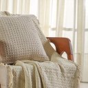 Ver imagem 5 de Manta Decorativa para Sofá Waffle 100% Algodão 160x220cm Amendoa