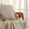 Manta Decorativa para Sofá Waffle 100% Algodão 160x220cm Amendoa - 5