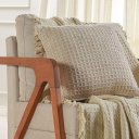 Ver imagem 4 de Manta Decorativa para Sofá Waffle 100% Algodão 160x220cm Amendoa