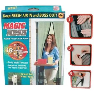 Kit 2 Cortina Tela Magnética Tela Mosqueteira Anti-mosquito