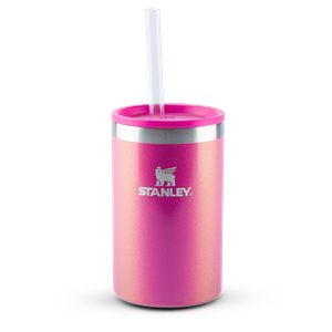 Can Cooler Stanley com Canudo Porta Lata Termico 296ml - Dazzle Pink Shimmer
