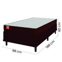 Ver imagem 3 de Cama Box Solteiro Colchão Molas Ensacadas Qatar 88x188x60cm Marrom / Branco - Suporta até 150kg