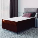 Ver imagem 2 de Cama Box Solteiro Colchão Molas Ensacadas Qatar 88x188x60cm Marrom / Branco - Suporta até 150kg
