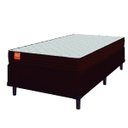 Ver imagem 1 de Cama Box Solteiro Colchão Molas Ensacadas Qatar 88x188x60cm Marrom / Branco - Suporta até 150kg