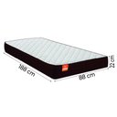 Ver imagem 4 de Cama Box Solteiro Colchão Molas Ensacadas Qatar 88x188x60cm Marrom / Branco - Suporta até 150kg