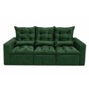 Ver imagem 1 de Sofá Retrátil e Reclinável 2,10m C/ 03 Módulos em Tecido Suede:verde