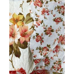 Colcha Patchwork - King Size - Dupla Face - C/ Porta Travesseiros - Biela - Camesa - 2