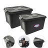 Kit 2 Caixa Organizadora 30l Preta Multiuso C/ Tampa Uninjet - 1