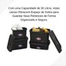 Kit 2 Caixa Organizadora 30l Preta Multiuso C/ Tampa Uninjet - 4