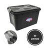 Kit 2 Caixa Organizadora 30l Preta Multiuso C/ Tampa Uninjet - 2