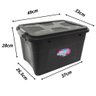 Kit 2 Caixa Organizadora 30l Preta Multiuso C/ Tampa Uninjet - 6