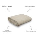 Ver imagem 2 de Manta Decorativa para Sofá Tricot Golden 1,20m X 1,50m 100% Algodão Natural